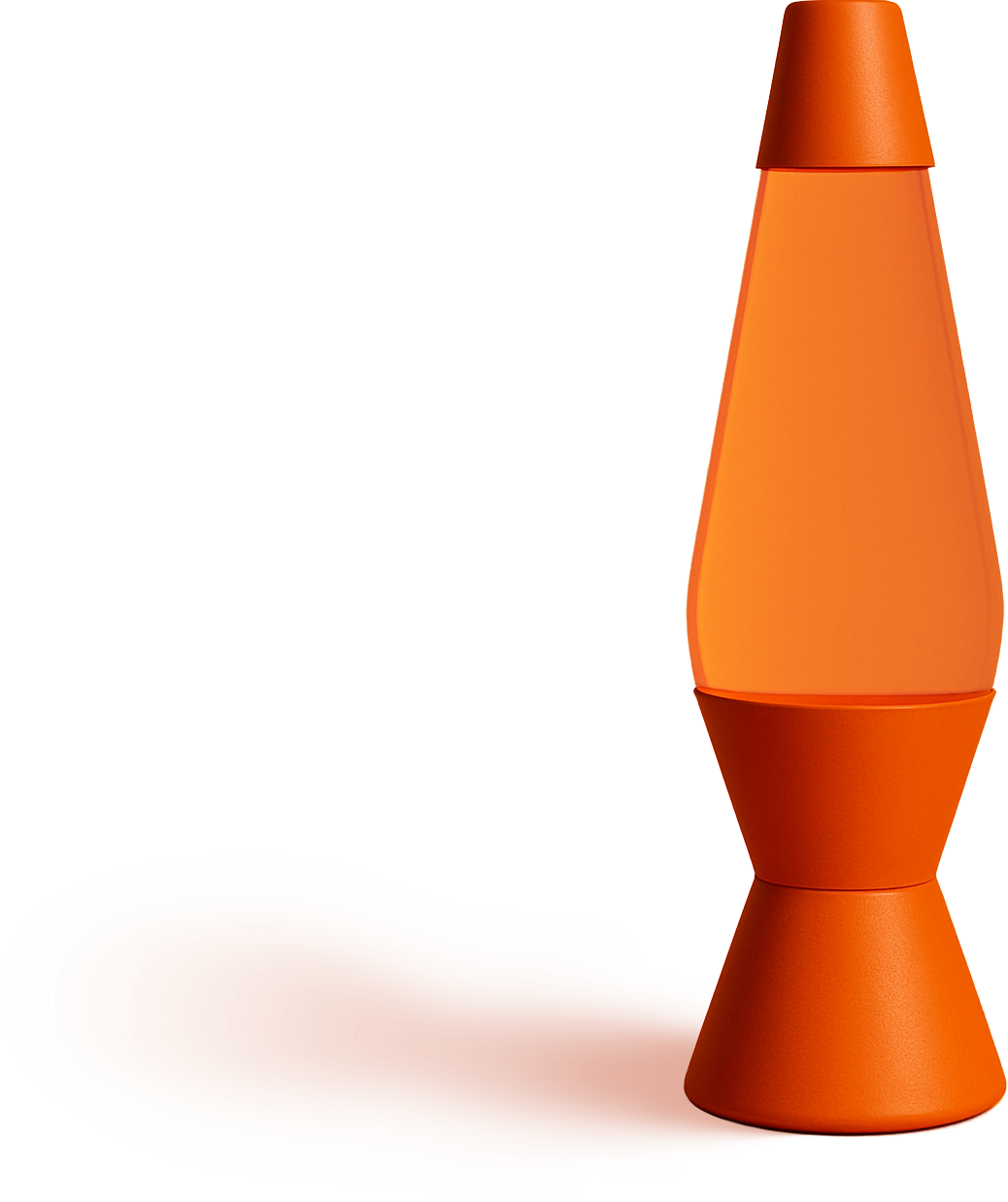 An orange lava lamp